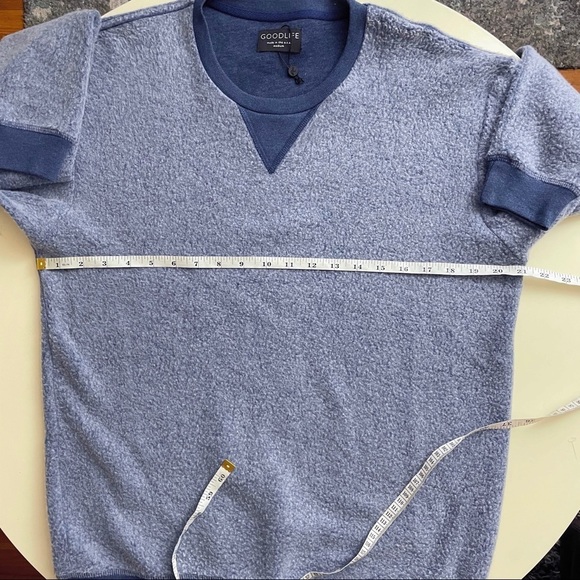 Goodlife Clothing Men’s Reverso Fleece Crewneck Sweater Blue Size Medium NWOT - Picture 4 of 7